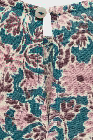 Robe à fleurs détail froncé - Rose