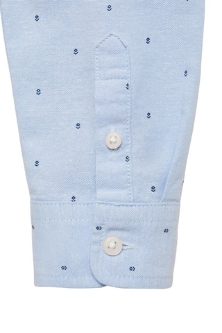 Chemise oxford imprimée - Bleu clair