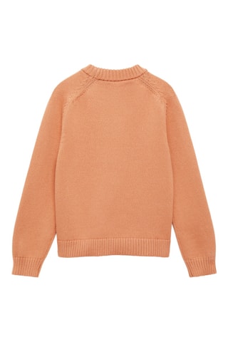 Pull-over maille coton - Orange pastel