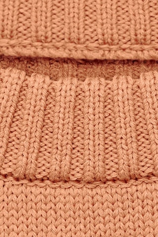 Pull-over maille coton - Orange pastel
