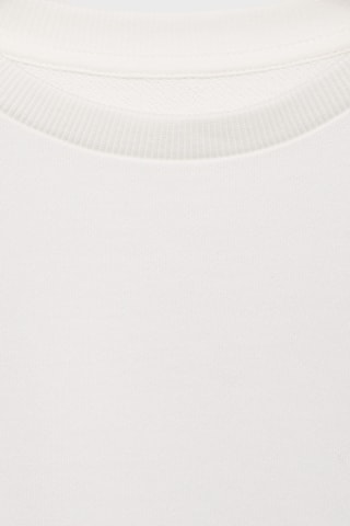 Sweat-shirt broderie florale - Blanc cassé