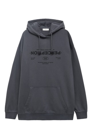 Sweat-shirt kangourou message - Anthracite