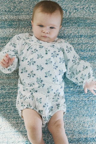 Robe et culotte imprimées - Blanc cassé