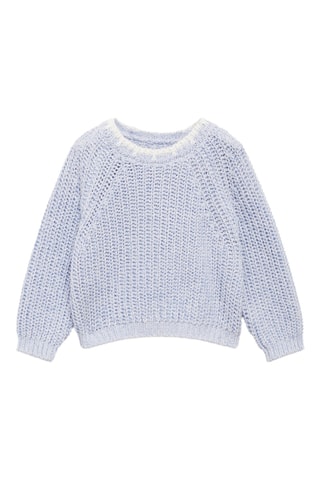 Pull-over maille coton - Bleu clair