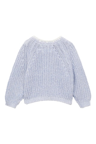 Pull-over maille coton - Bleu clair