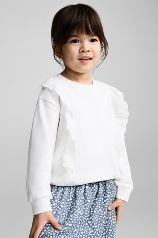 Jupe imprimée florale - Bleu