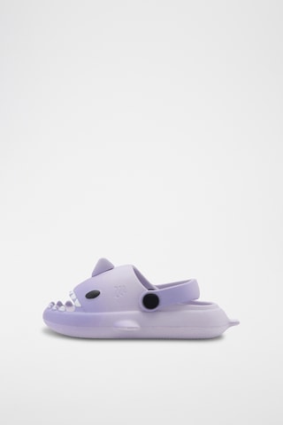 Tongs à motif requin - Violet clair