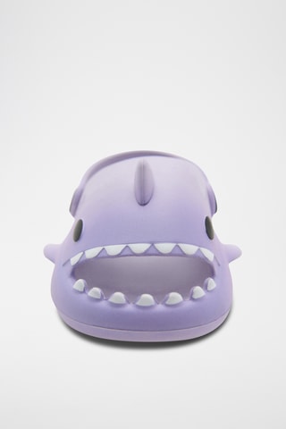 Tongs à motif requin - Violet clair