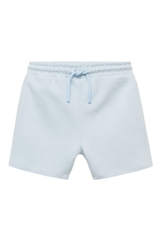 Bermuda coton cordon - Bleu clair