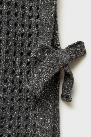 Gilet en maille ajourée Lurex - Anthracite