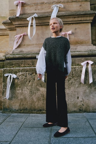 Gilet en maille ajourée Lurex - Anthracite