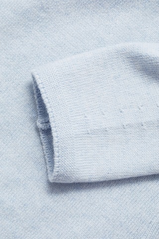 Pull-over maille fine boutons - Bleu clair