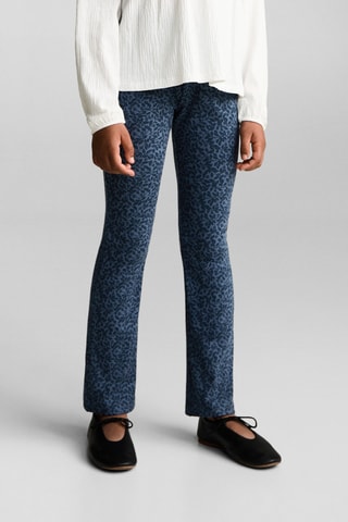 Legging flare imprimé - Bleu