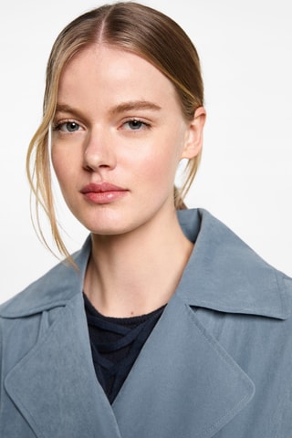 Trench fluide ceinture - Bleu