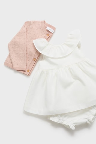 Cardigan maille brodé - Rose