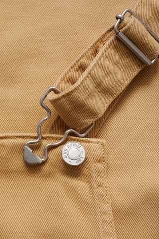 Robe chasuble courte en jean - Marron