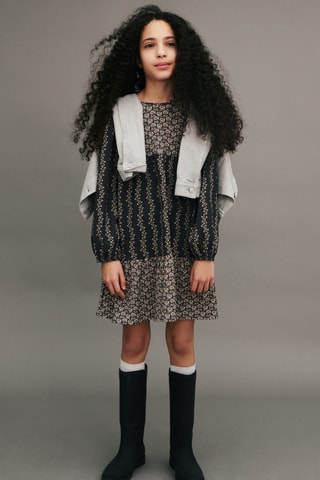 Robe à imprimé fleurs - Anthracite