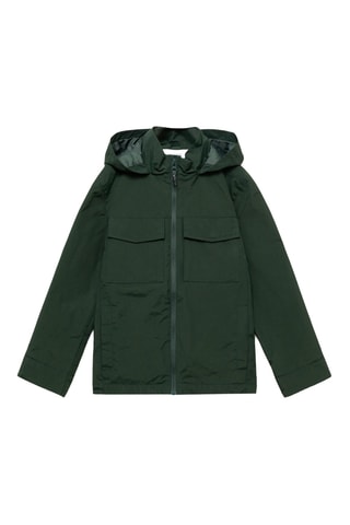 Parka imperméable capuche - Vert foncé