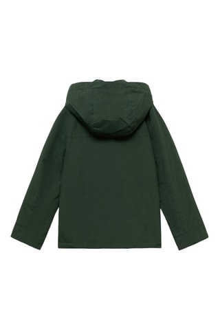 Parka imperméable capuche - Vert foncé