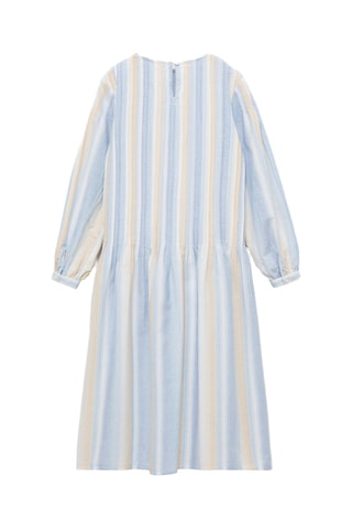 Robe froncée rayures - Bleu clair