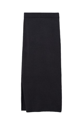 Jupe longue fente sur le côté - Bleu marine