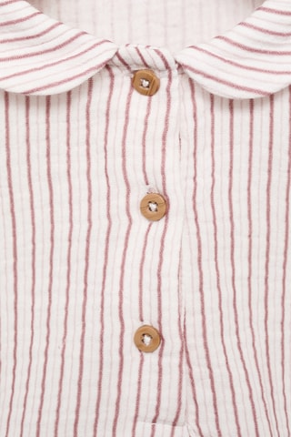 Chemise coton rayures - Rose