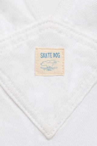 Salopette courte denim - Blanc