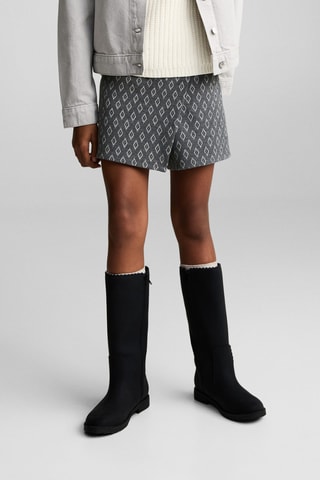 Jupe-culotte imprimée - Anthracite