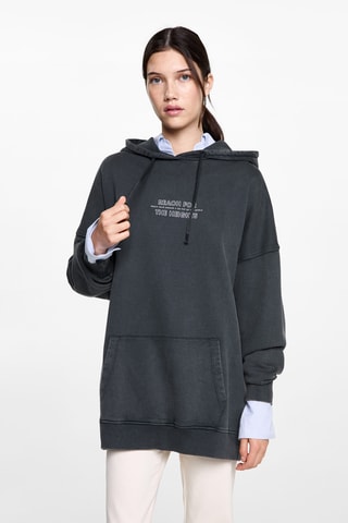 Sweat-shirt oversize message - Anthracite