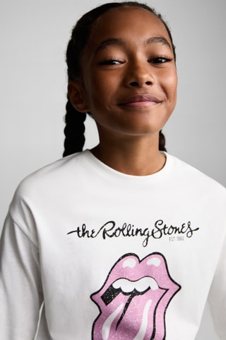 T-shirt The Rolling Stones - Blanc cassé