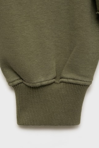 Sweat-shirt broderie florale - Kaki