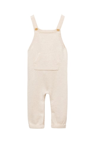 Salopette maille coton - Sable