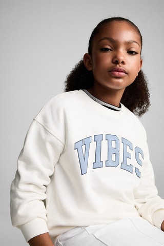 Sweater message imprimé - Blanc cassé