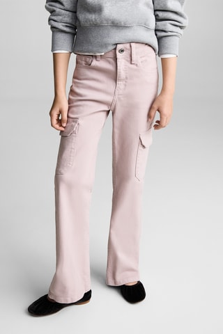 Jean cargo flare - Violet clair