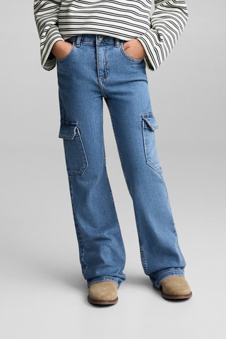 Jean cargo flare - Bleu