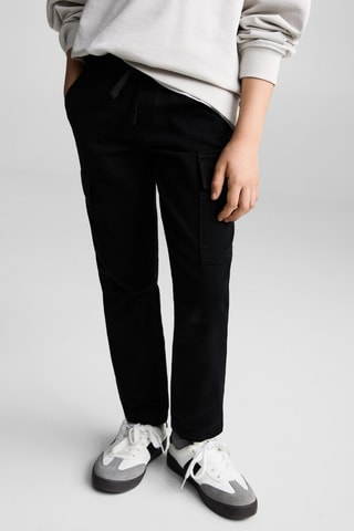 Pantalon droit cargo - Noir