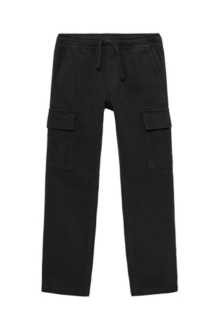 Pantalon droit cargo - Noir