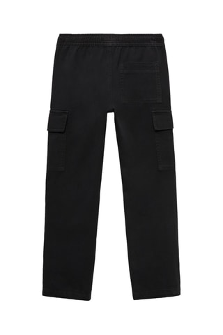 Pantalon droit cargo - Noir