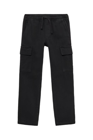 Pantalon droit cargo - Noir