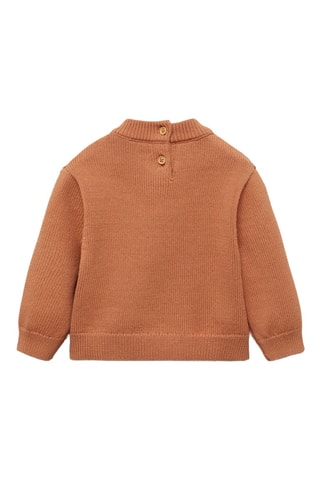 Pull-over maille coton - Orange pastel