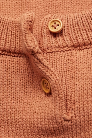 Pull-over maille coton - Orange pastel