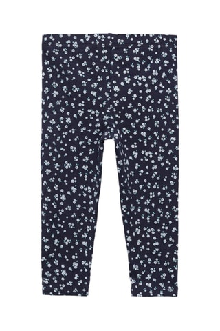 Leggings en imprimé à fleurs - Bleu marine