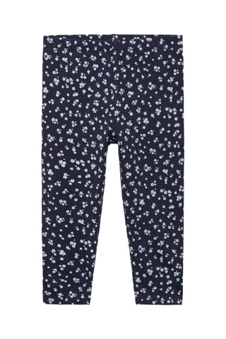 Leggings en imprimé à fleurs - Bleu marine