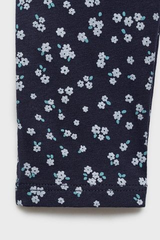 Leggings en imprimé à fleurs - Bleu marine