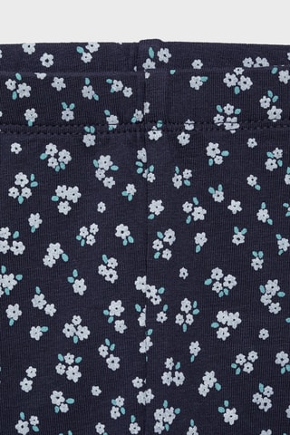 Leggings en imprimé à fleurs - Bleu marine
