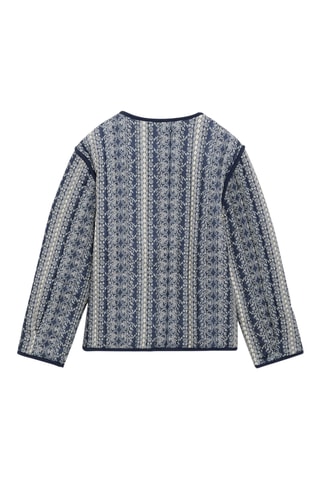 Veste matelassée imprimée - Bleu marine