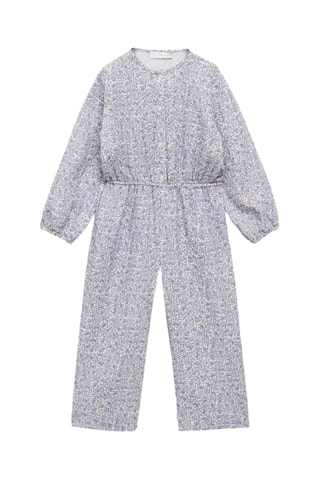 Combinaison coton en imprimé fleuri - Indigo