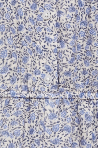 Combinaison coton en imprimé fleuri - Indigo