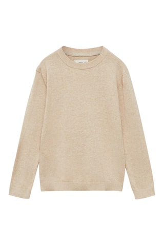 Pull-over jaspé coton - Sable