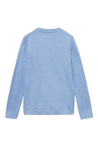 Pull-over jaspé coton - Bleu